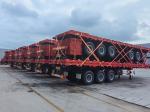 ABS Anti-lock Braking System 3 Axle Flatbed Semi Trailer for Container