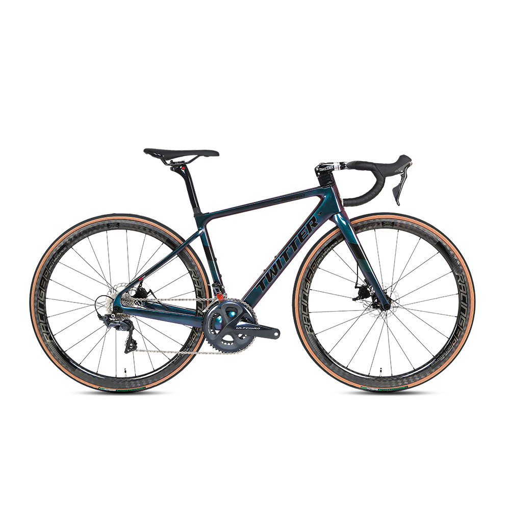 Holographic color Carbon Fiber Road Bicycle Disc Brake SHIMANO UT R8000 22 Speed
