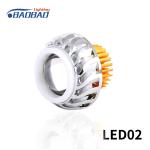 LED02 Double angel eye without fan motorcycle led headlight projector lens