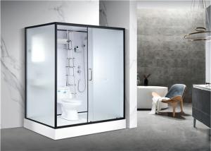 China Shower Cabins White Acrylic ABS Tray 1700*1200*2150mm black aluminium factory