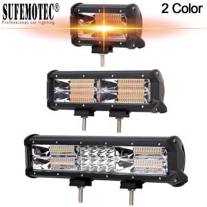 China 72W 144W 180W Led Bar Light For 4x4 Off road Trucks Boat SUV ATV UTV Strobe Driving Work Bar Lights White &amp; Amber factory