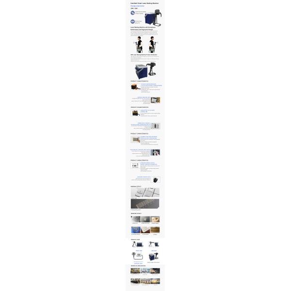 8inch Touch Screen Handheld Fiber Laser Engraver 75mm For Stainless Steel