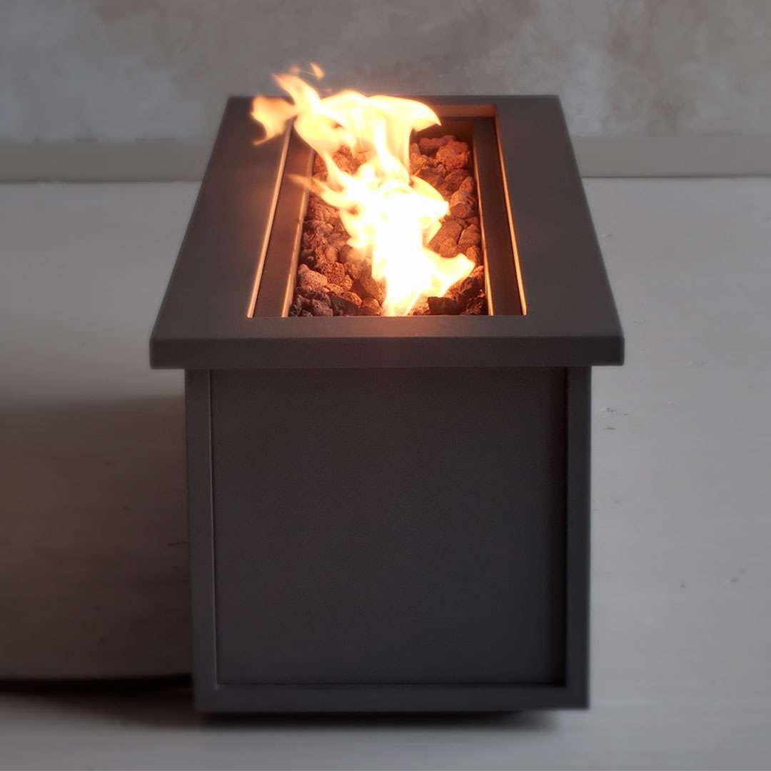 Outdoor Furniture Gas Fire Pit Table 48"L x 15"W x 13.5"H Perfect for Outdoor Living