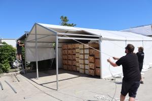 China Reliable Industrial Storage Tent With UV Resistant Covers And Easy Assembly factory