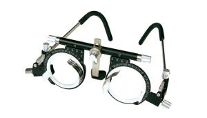 China Universal CE Compliant Trial Glasses Frames , Optical Trial Lens Frame 61g Weight Brige, LED, Axis, Nose pad Adjustable factory