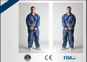 China High Tensile Strength Disposable Protective Clothing , Chemical Resistant Coveralls factory