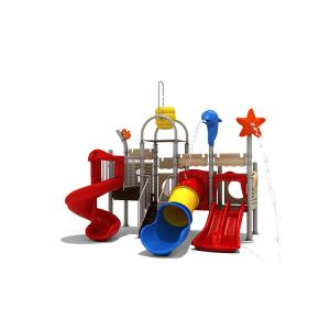 China Waterproof Kids Playground Outside Toys Outdoor With Slide For Theme Park factory