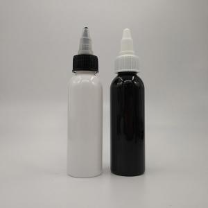 China 5000pcs Custom Logo Smooth Surface Clear Black Dropper Dispenser Bottles With Screw Cap factory