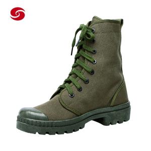 China Army Green Military Cavans Cotton Work Security Labor Boots factory