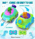 Electric 2.4G Cartoon Remote Control Cars Dinosaur Radio Control Toys for Boys