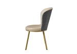 Solid Wood Stainless Steel Modern Leather Chairs Dining