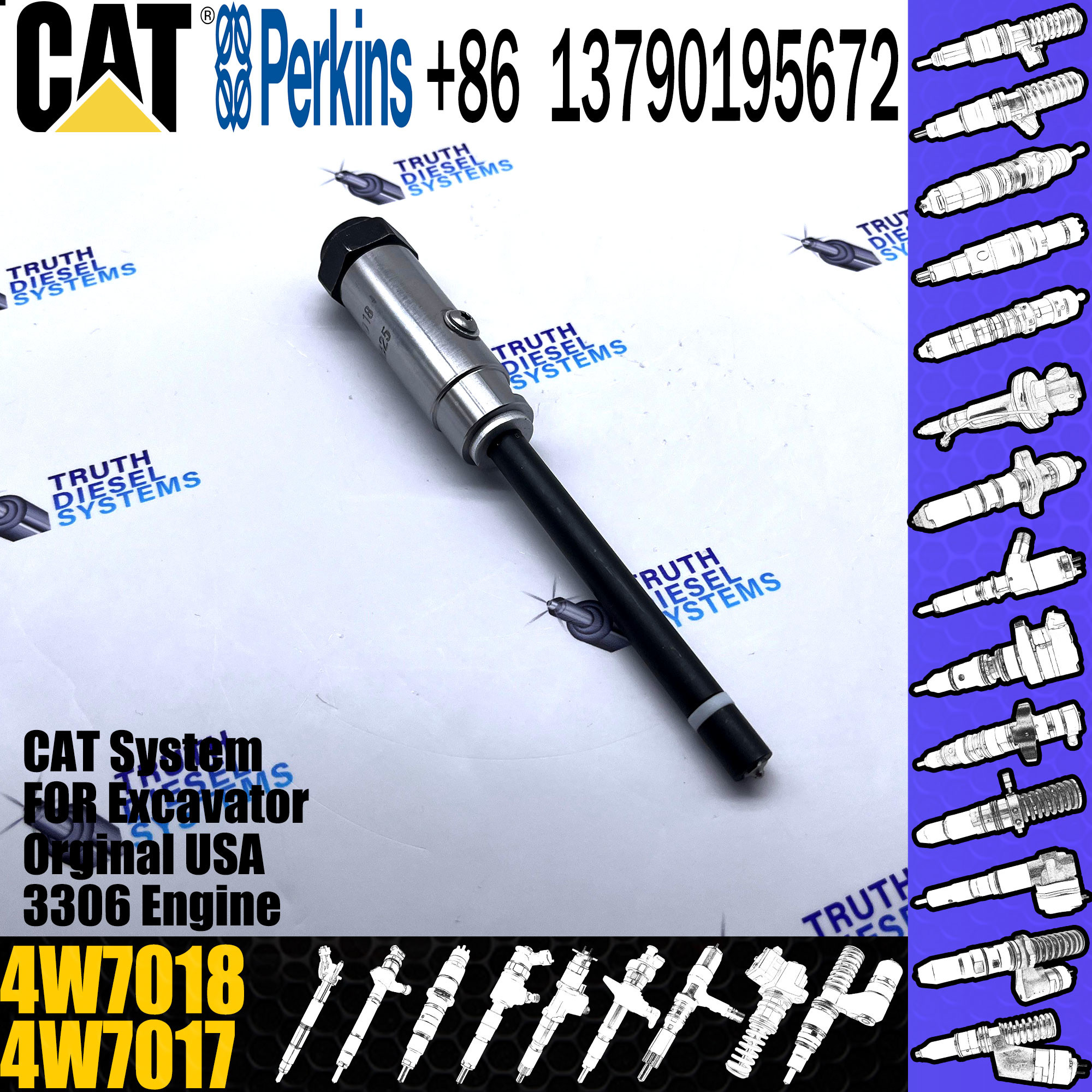 4W7015 7W7032 Diesel Injector Nozzle Fuel In Fuel Injection System