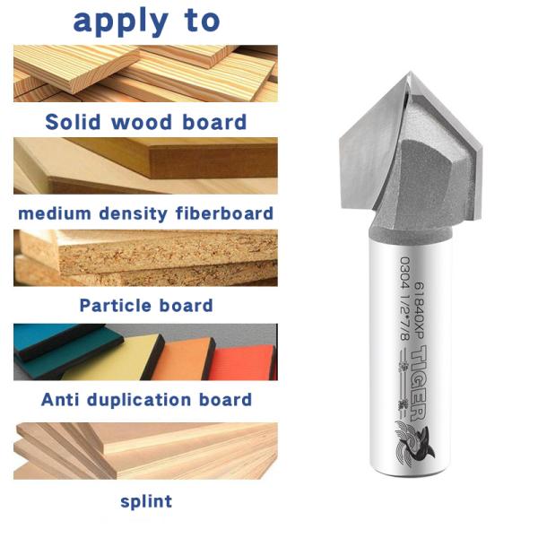 1/2 X 63mm Tiger Bit V Type Decorative Face Mill Carbide Inserts 25.4mm