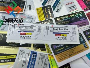 China Injection Oil Glass Vials Labels 10ml Vial Labels factory
