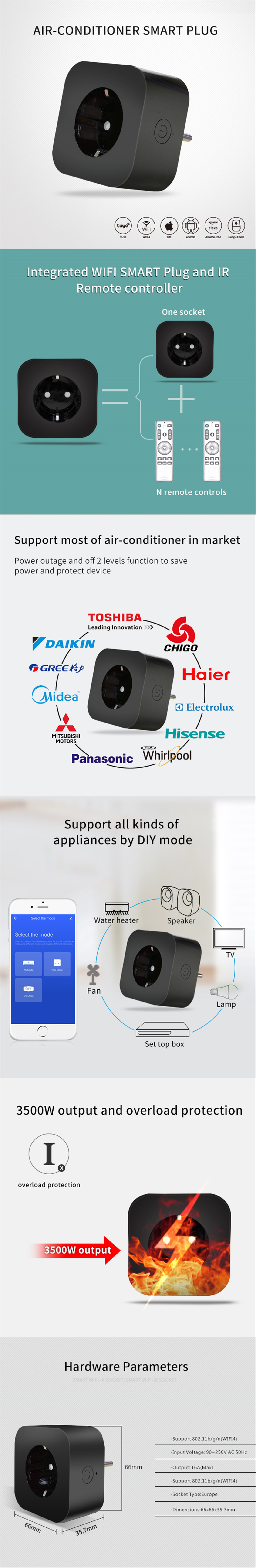16A Wifi Air- conditioner Plug