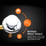 Brass Material Shower Mixer Valve , Hot Cold Mixing Valve With 2 / 3 / 4 / 5