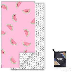 China Quick Dry Two Side Printed Microfiber Beach Towel Absorbent Travel Blanket factory