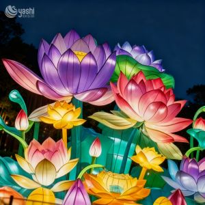 Zigong Lantern Factory Handcrafted Large Lotus Lanterns - Ideal for Outdoor and