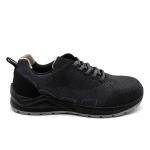 Black Steel Toe Work Shoes Fly Knit / Anti Smashing Safety Shoes