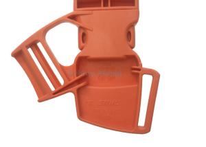 China Orange Precision Injection Molding Plastic Strap Buckle For Backpack Belt / Bag Parts Accessories factory