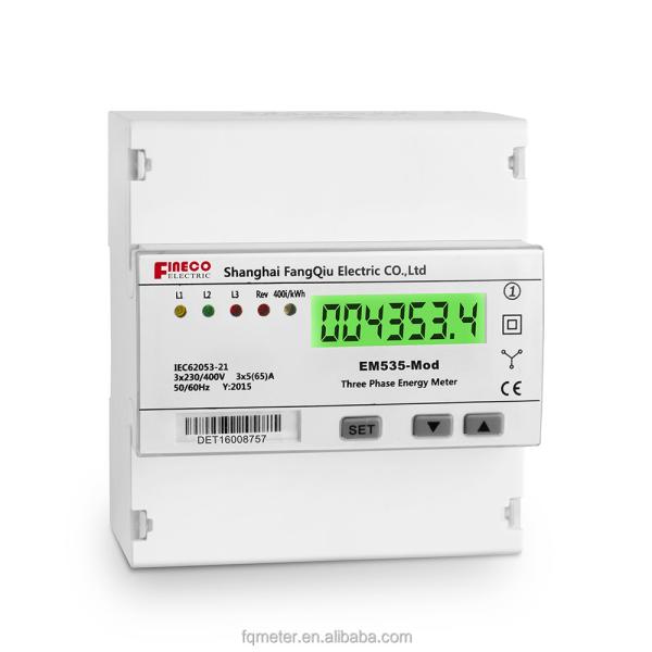 Output Voltage 3*230/400V high precision DC connected 3 phase electric meter