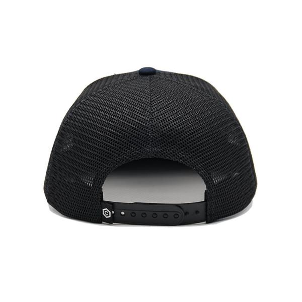 5 Panel Flat Bill Mesh Snap Back Trucker Hat Baseball Sports Cap High Profile Crown