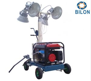 China Diesel Telescopic 5m Outdoor Mobile Light Tower 220000lm Push Type factory