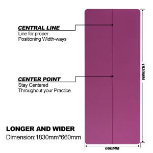 China Soft Natural Fitness Yoga Mat / Cool Toxic Free Lightweight Yoga Mat factory