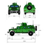 4x4 6 Person Commander Vehicle Officer Vehicle Armor Off Road Car