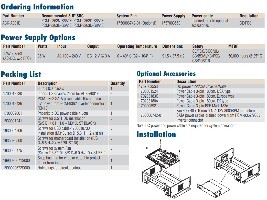 Advantech Embedded PCs EPC-C Series ACK-A001E new and 100% Original ,price favorable Ready to Ship
