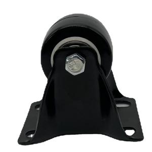 China 40MM Light Duty Rigid Plate PU Casters Wheel Double Bearings Castor factory