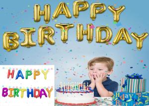 China 16 Inch 3D Aluminum Foil Happy Birthday Alphabet Balloons factory