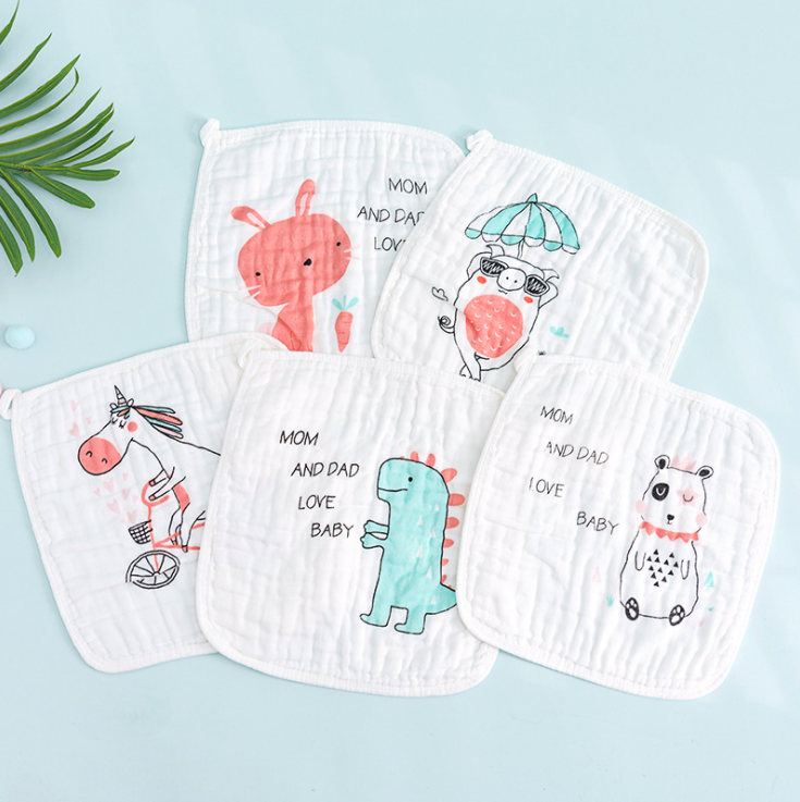Sustainable 100% Cotton Muslin Squares for Unisex Baby Reusable Muslin Face Cloth