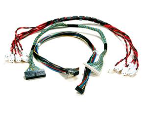 China Generic Waterproof Electrical Wire Harness Cable In Standard Grey And Rainbow Coloured factory