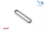 Round Long Metal Square Buckle 32mm Inner Size Zinc Alloy For Belt / Bag