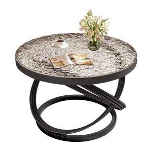 China ISO9001 Toughened Glass Table Italian Minimalism Tempered Glass Side Table factory