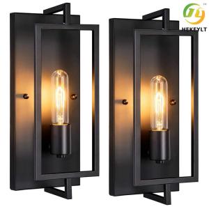China Metal Rustic Modern Indoor Wall Sconce Lighting Matte Black factory