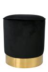 French furniture ottoman of oak wood frames and velvet fabric , wholesale