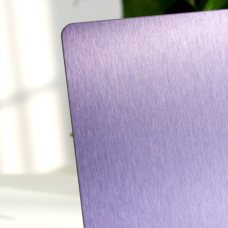 304 Brushed Decorative Stainless Steel Sheet Purple NO.4 Stainless Steel Panel