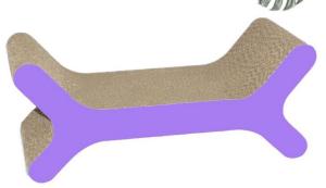 China Bone Shaped Stable Cardboard Cat Scratcher Lounge Renewable Materials For Rest factory