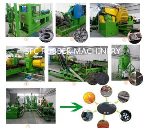 China High Output Tyre Rubber Powder Making Machine No Sewage factory
