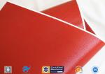 1010gsm Glossy Red Silicone Coated Fiberglass Fabric For Engine Insulation Parts