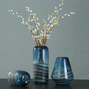 China Polished Lead Free Household Craft Glass Flower Vase factory