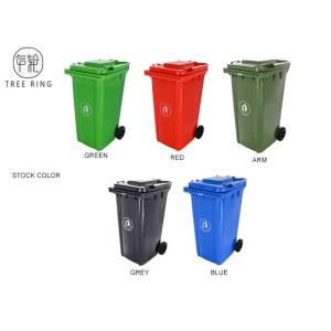 China Sturdy Refuse Green 240ltr Plastic Rubbish Bins With Two Rubber Wheels HDPE factory