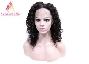 China Indian Human Lace Front Wigs Dark Brown 250g - 350g Virgin Cuticle Aligned Hair factory