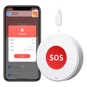 China Tuya WIFI Smart SOS Call Button Wireless Caregiver Pager Smart Call System Nurse Calling Elder Alert Patient Help System Smart Life factory