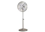 Tilt Angle Adjustable Metal Blade Oscillating Fan Brushed Stainless Steel Color