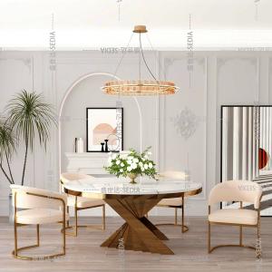 China Round Light Luxury Hotel Room Table 0.78 M Height factory