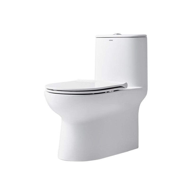 0.9Gpf One Piece Toilets Elongated 12" Rough In Size Easy To Clean