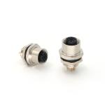 M12 Panel Mount Connector Female 5 Pin Rear Mounting M16 X 1.5 IP67